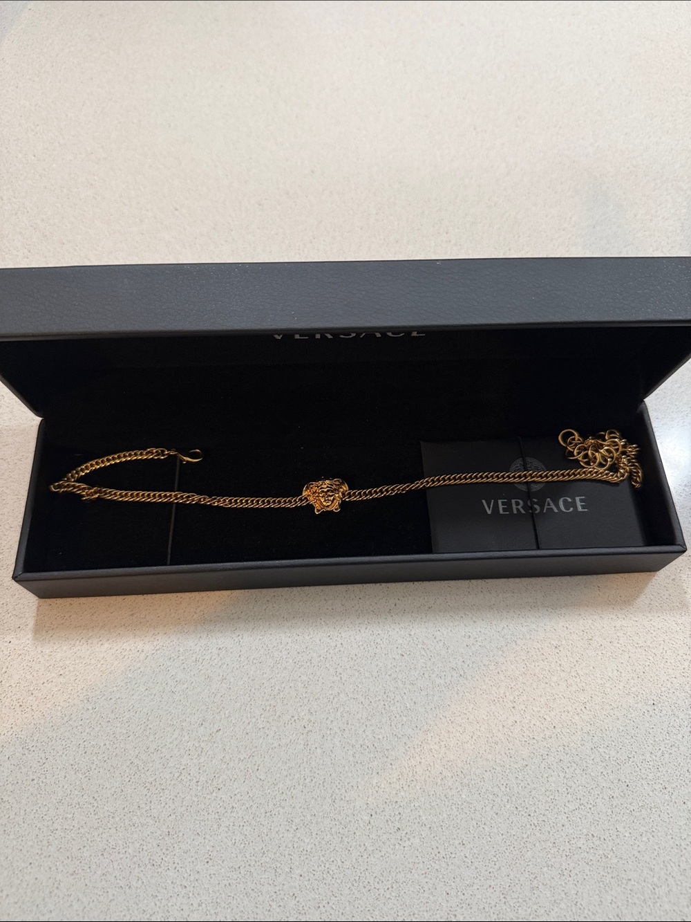 Versace Gold Medusa Pendant Chain Necklace - Women